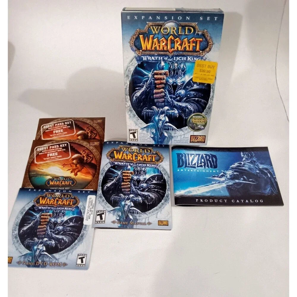 World of Warcraft: Wrath of the Lich King (PC, 2008) Includes Manuals